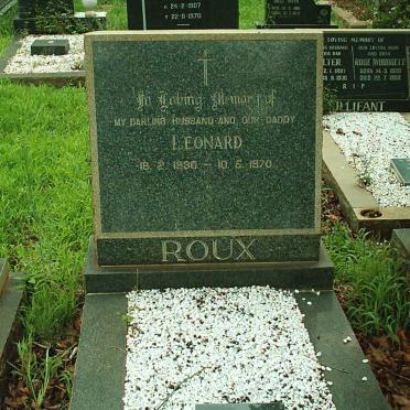 ROUX Leonard 1930-1970 &amp; June 1934-2000