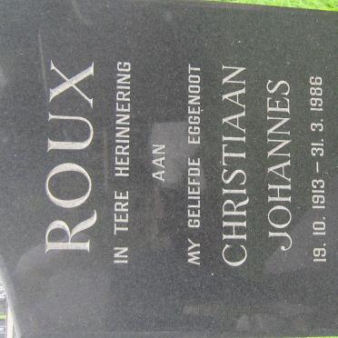 ROUX Christiaan Johannes 1913-1986