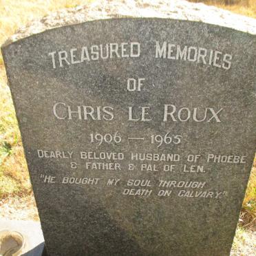 ROUX Chris, le 1906-1965