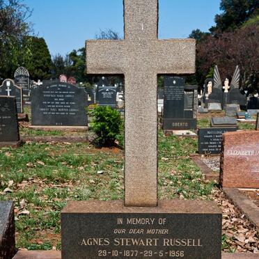 RUSSELL Arthur 1867-1956 &amp;  Agnes Stewart 1877-1956 :: RUSSELL Aidan Stewart 1916-1941