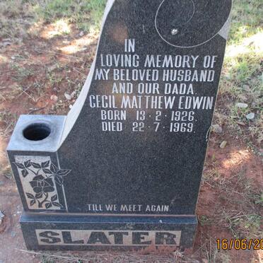 SLATER Cecil Matthew Edwin 1926-1969