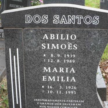 SANTOS Abilio Simoes, dos 1939-1989 :: SANTOS Maria Emilia, dos 1926-1995