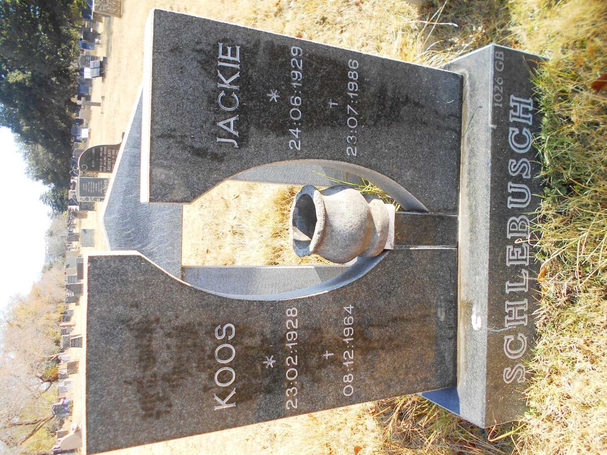 SCHLEBUSCH Koos 1928-1964 &amp; Jackie 1929-1986