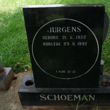 SCHOEMAN Jurgens 1922-1992
