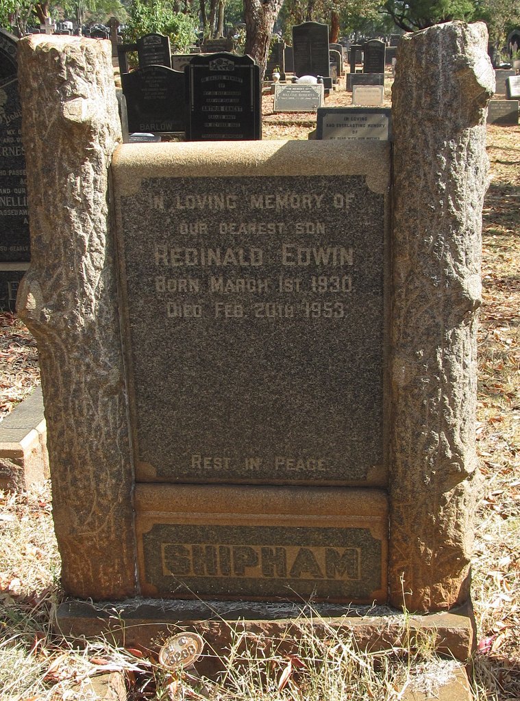 SHIPHAM Reginald Edwin 1930-1953