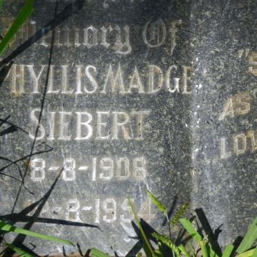 SIEBERT Phyllis Madge 1906-1954