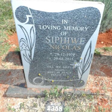 SIPHIWE Nicolas 1979-2015