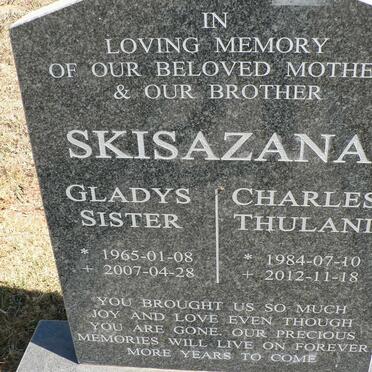 SKISAZANA  Gladys Sister 1965-2007 :: SKISAZANA Charles Thulani 1984-2012