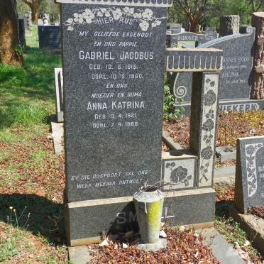 SMALL Gabriel Jacobus 1915-1960 &amp; Anna Katrina 1921-1988