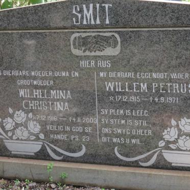 SMIT Willem Petrus 1915-1971 &amp; Wilhelmina Christina 1916-2003