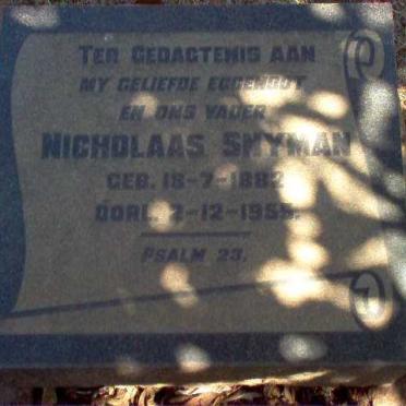 SNYMAN Nicholaas 1882-1955