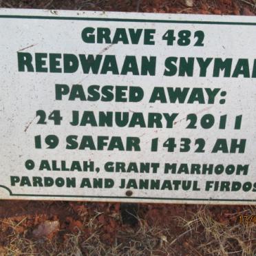 SNYMAN Reedwaan -2011