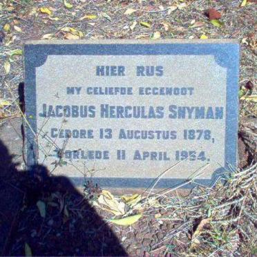 SNYMAN Jacobus Herculas 1878-1954