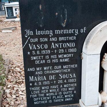 SOUSA Maria, de 1915-1983 :: DE SOUSA Vasco Antonio 1939-1960