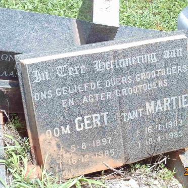 STADEN Gert, van 1897-1985 &amp; Martie 1903-1985