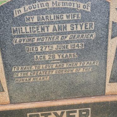 STYER Millicent Ann -1943