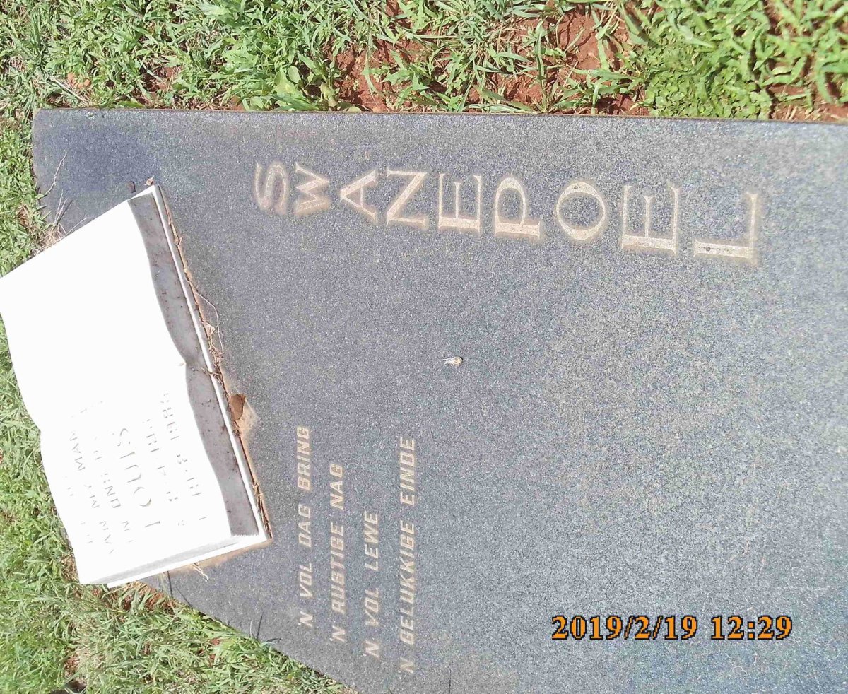 SWANEPOEL Louis 1937-1985