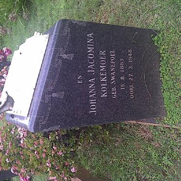 KOEKEMOER Johanna Jacomina nee SWANEPOEL 1883-1948