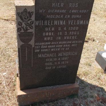 VELDMAN Machael Hendrich 1897-1974 &amp; Wilhelmina 1900-1965