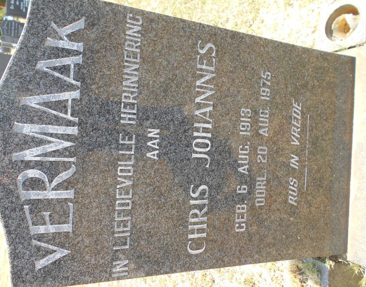 VERMAAK Chris Johannes 1913-1975