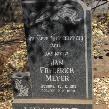 VENTER Jan Frederick Meyer 1918-1958
