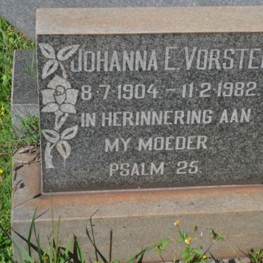 VORSTER Johanna E. 1904-1982
