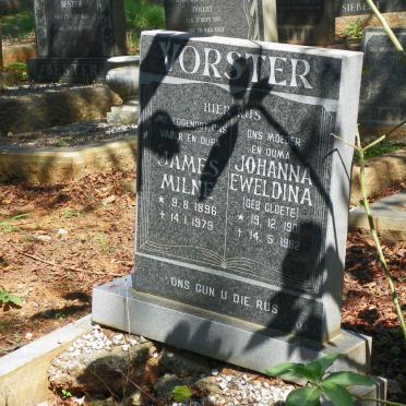 VORSTER James Milne 1896-1979 &amp; Johanna Eweldina CLOETE 1901-1982