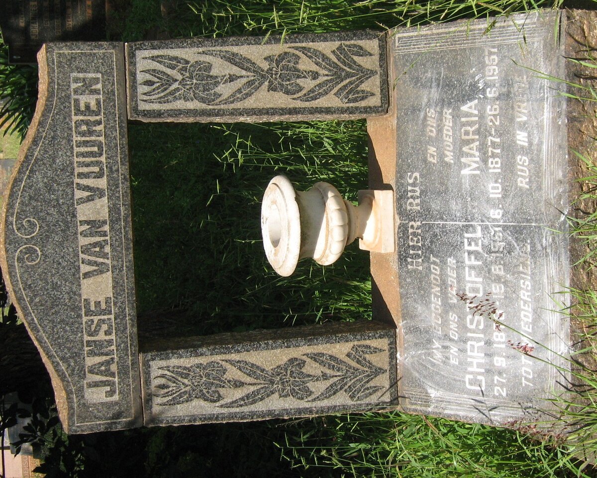 VUUREN Christoffel, Janse van 1878-1951 &amp; Maria 1877-1957