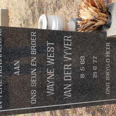 VYVER Wayne West, van der 1963-1977