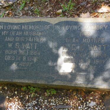WATT W.S. 1884-1942 &amp; H.C.C. 1884-1961