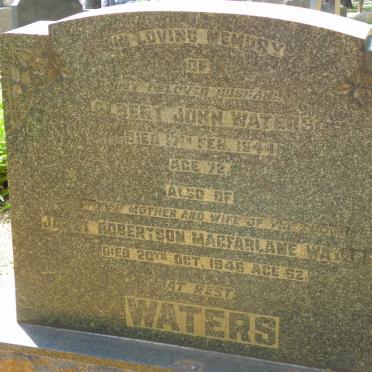 WATERS Albert John -1944 &amp; Janet Robertson MacFARLANE -1946