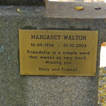 WALTON Margaret 1934-2003 :: ? Brenda 1936-1995