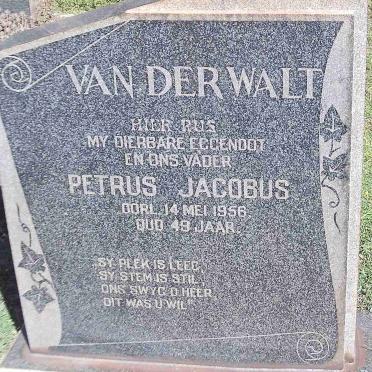 WALT Petrus Jacobus, van der -1956