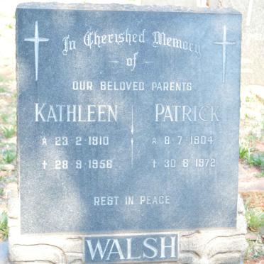 WALSH Patrick 1904-1972 &amp; Kathleen 1910-1956