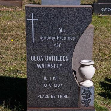 WALMSLEY Olga Cathleen 1911-1987