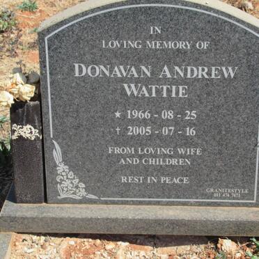 WATTIE Donavan Andrew 1966-2005