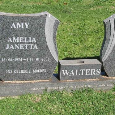WALTERS Hendrik Jacobus 1919-1995 &amp; Amelia Janetta 1924-2008