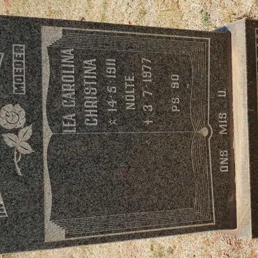 WESTHUIZEN Lea Carolina Christina, v.d. nee NOLTE 1911-1977
