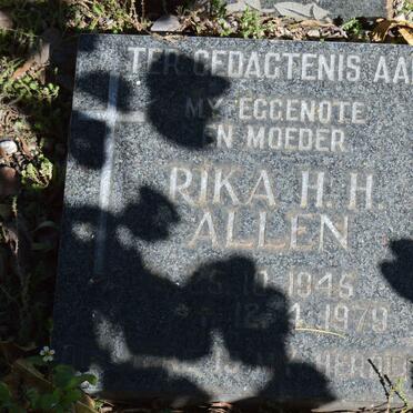 WEYERS Hendrik Johannes 1934-1955 :: ALLEN Rika H.H. 1945-1979