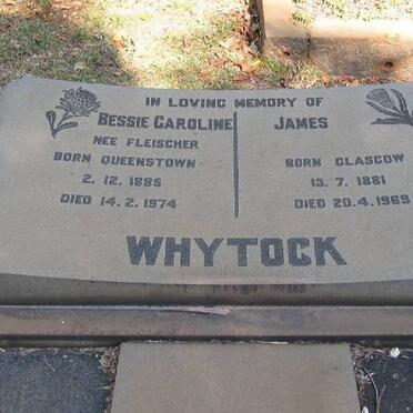 WHYTOCK James 1881-1969 &amp; Bessie Caroline FLEISCHER 1885-1974
