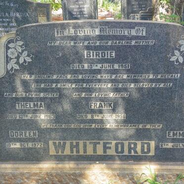 WHITFORD Frank -1956 :: WHITFORD Birdie -1951 :: WHITFORD Thelma -1963