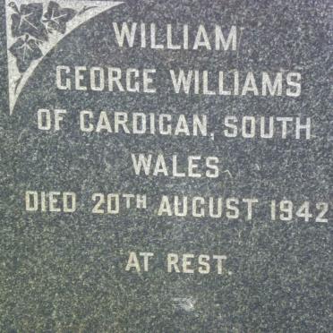 WILLIAMS William George -1942