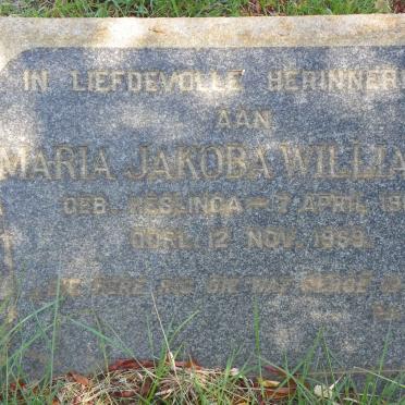 WILLIAMS Maria Jakoba nee HESLINGA 1919-1959