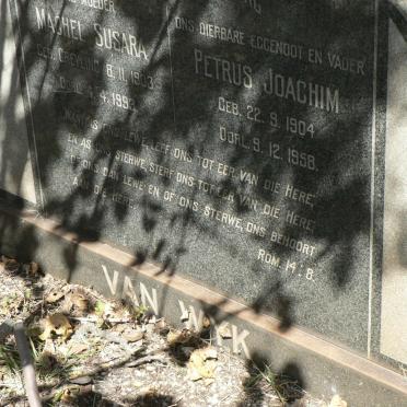 WYK Petrus Joachim, van 1904-1958 &amp; Machel Susara GREYLING 1903-1993