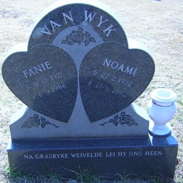 WYK Fanie, van 1921-1986 &amp; Naomi 1922-1992