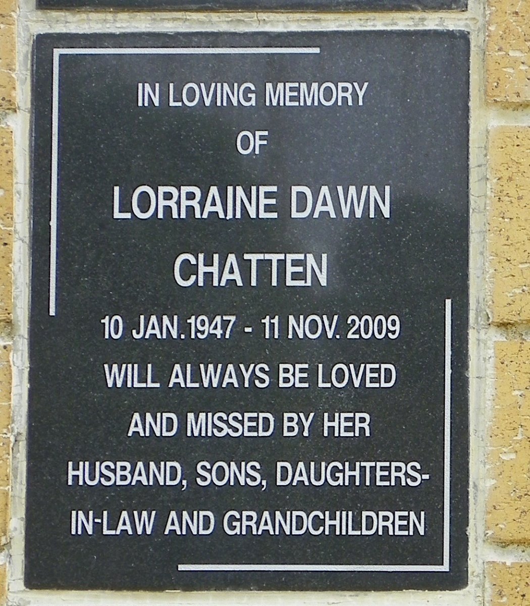 CHATTEN Lorraine Dawn 1947-2009