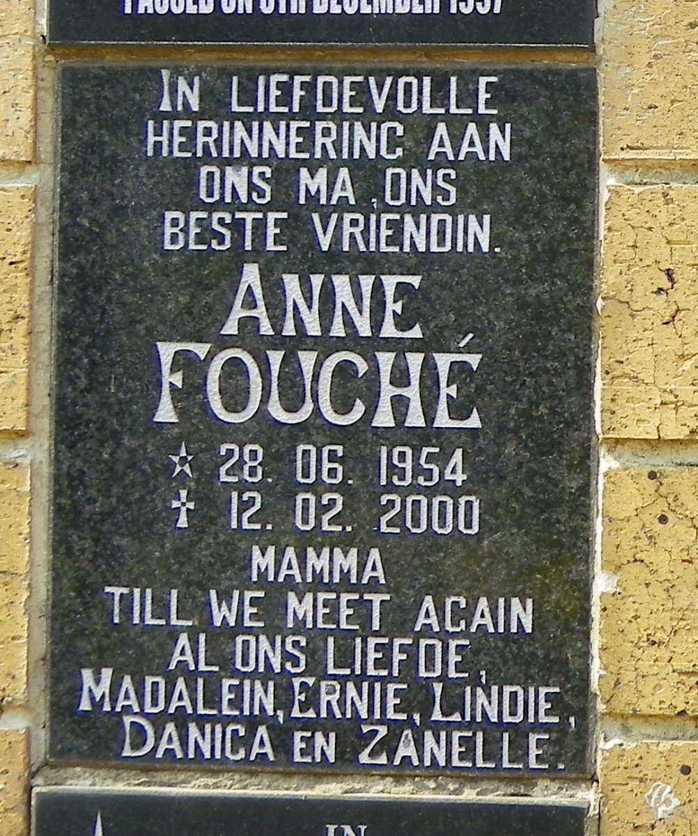 FOUCHÉ Anne 1954-2000