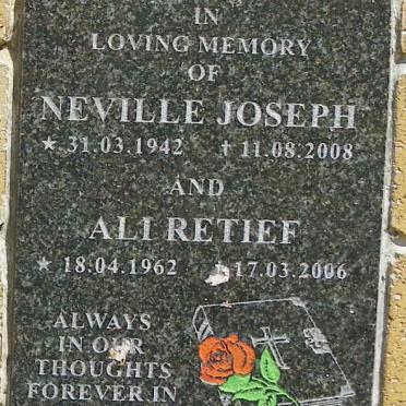 JOSEPH Neville 1942-2008 :: RETIEF Ali 1962-2006