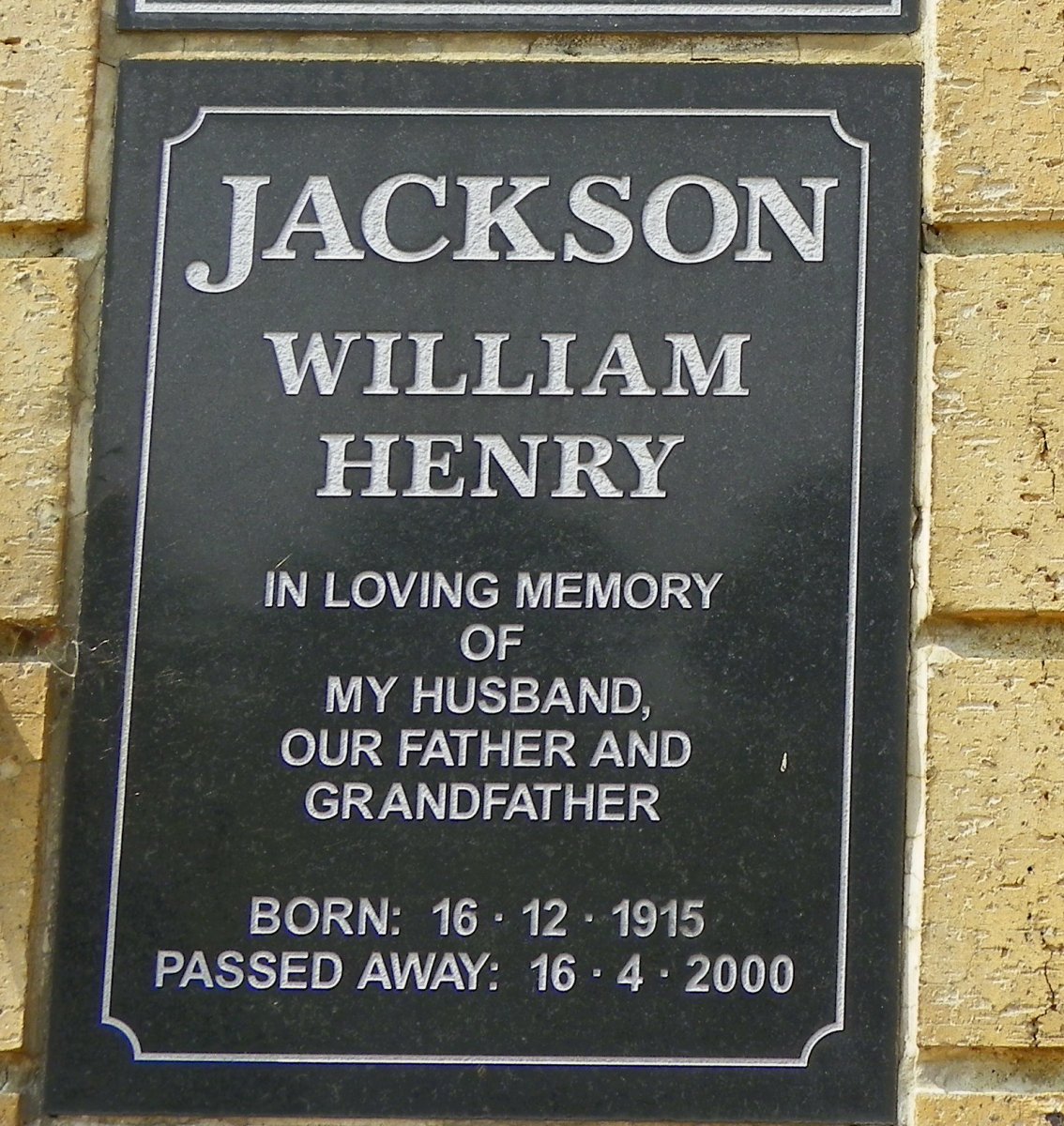 JACKSON William Henry 1915-2000