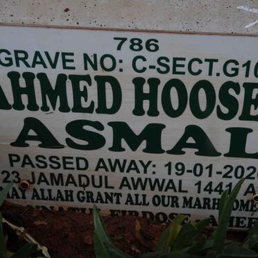 ASMAL Ahmed Hoosen -2020